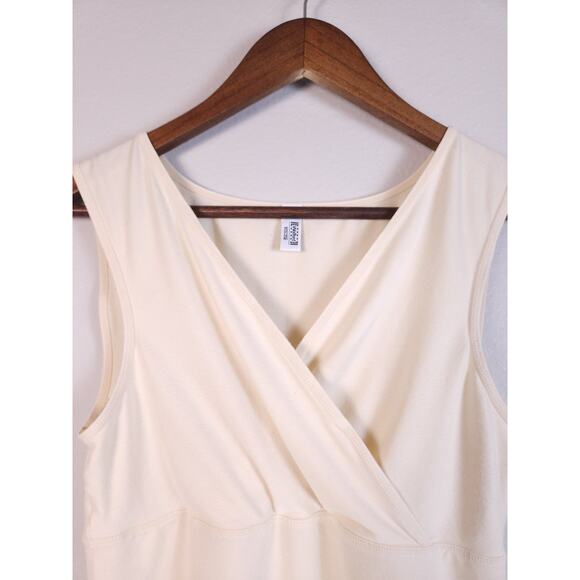 Wolford Tank Top Light Ivory Medium Basic Wrap Bust Slim Sleeveless Stretch - Picture 8 of 12